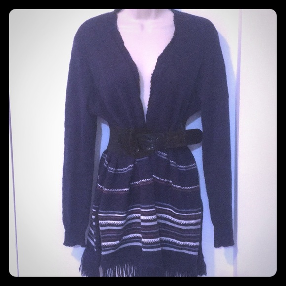 Boho fringe open front cardi - Picture 2 of 5